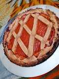 Crostata integrale con confettura di albicocche