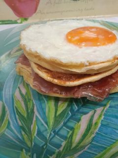 Una foto de Pancakes ibéricos