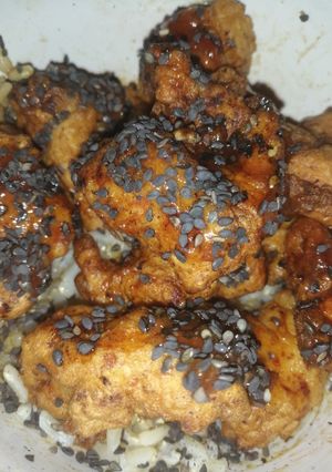 Una foto de Pollo en salsa de miel