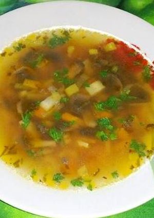 O poză a rețetei Supă de legume cu ciuperci.