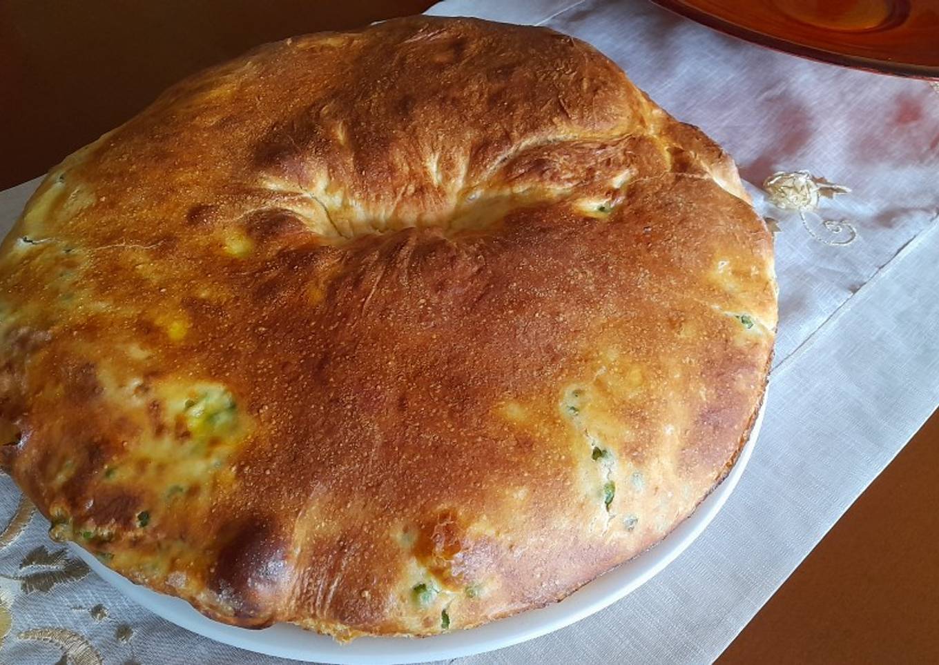 Vegetarian house with ricotta and peas