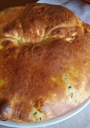 Foto di Casatiello vegetariano di ricotta e piselli