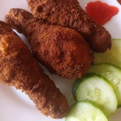 A picture of Tumeric Crumb Coated Chicken.