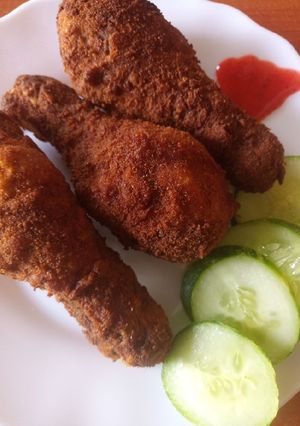 A picture of Tumeric Crumb Coated Chicken.