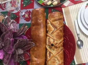 Una foto de Pan de jamón Navideño