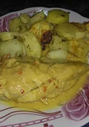 Una foto de Pollo a la mostaza