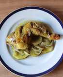 Pollo asado en microondas