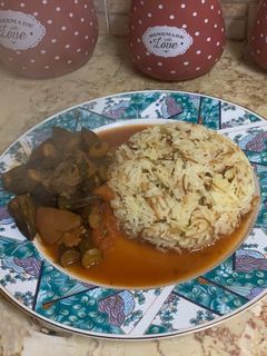صورة لوصفة بامية ورز 🤗
