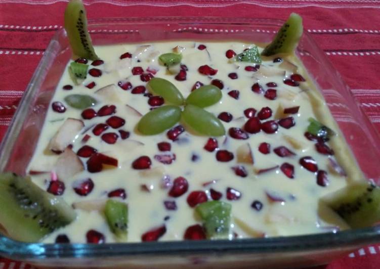 Recipe of Super Quick Homemade Mixed Fruit Custard
