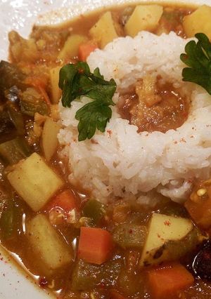 Una foto de Curry madras vegano