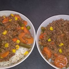 A picture of Rice with mince.