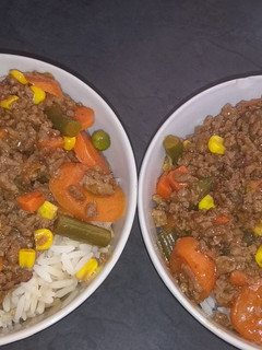 A picture of Rice with mince.