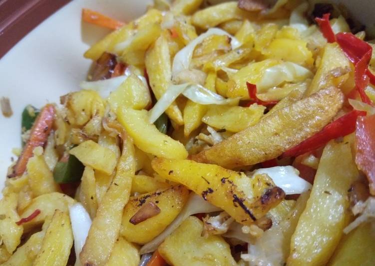 Tasty And Delicious of Potato stir fry