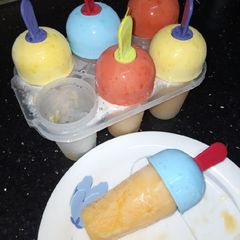 A picture of Cardamom Mango Popsicles.