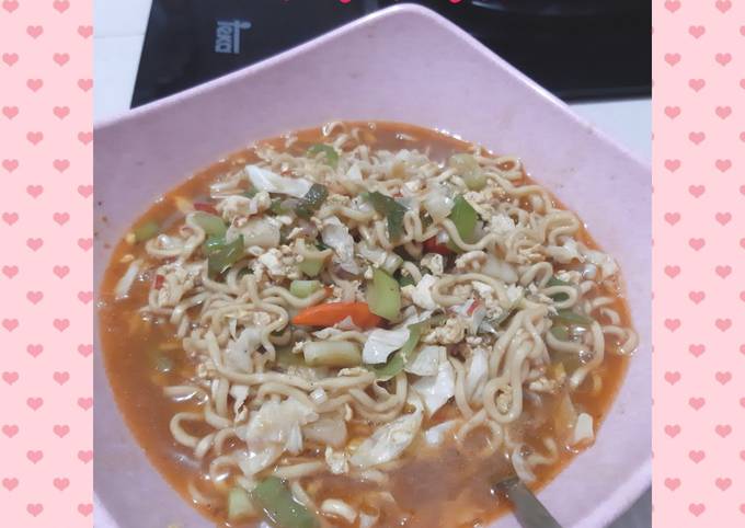 Bagaimana cara membuat Mie Tek-Tek Kuah  istimewa