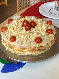 Una foto de Torta/Torre de panqueques/creps