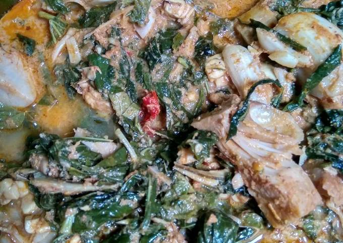 Gulai nangka daun singkong ala warung padang