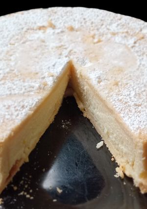Una foto de Tarta de ricota con masa de aceite