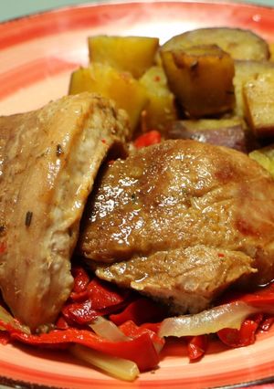Una foto de Receta del día: chuletas de cerdo al horno