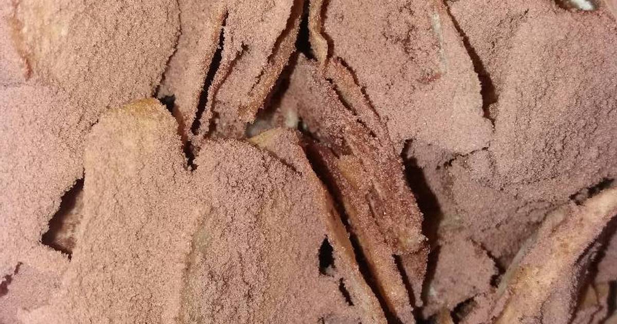 Cara membuat keripik singkong coklat