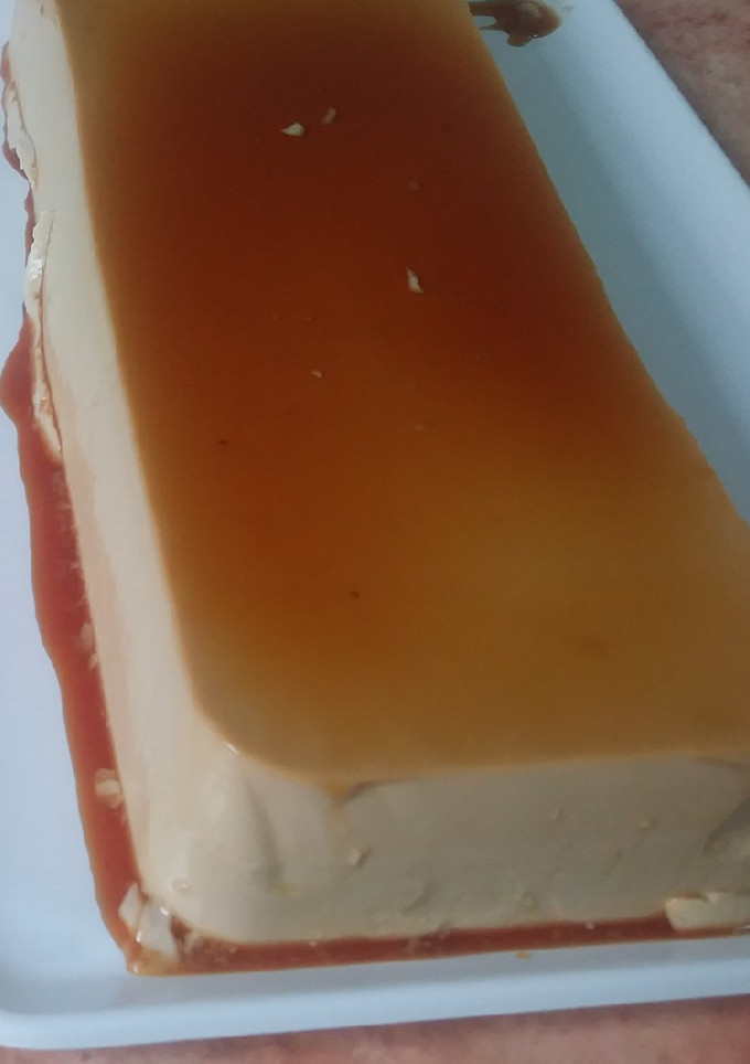Una foto de Flan de café exprés sin horno ni huevos