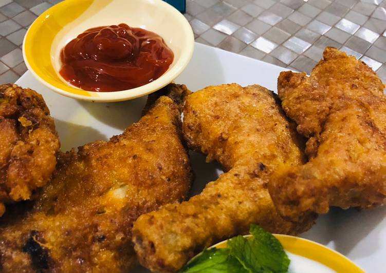 Step-by-Step Guide to Prepare Super Quick Homemade Chicken KFC style😊