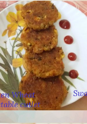 A picture of Broken wheat vegetable cutlet.