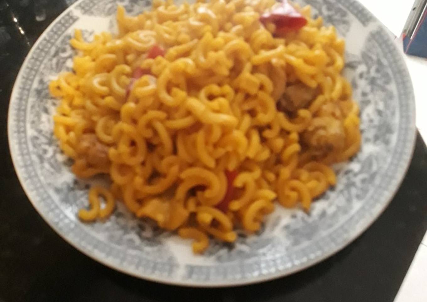 Fideuá con calamares y pollo🐙🐥