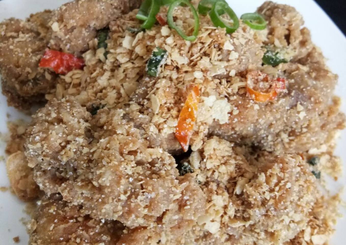 Ayam goreng oatmeal kriuk