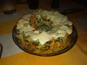 Una foto de budin de espinaca sin harina