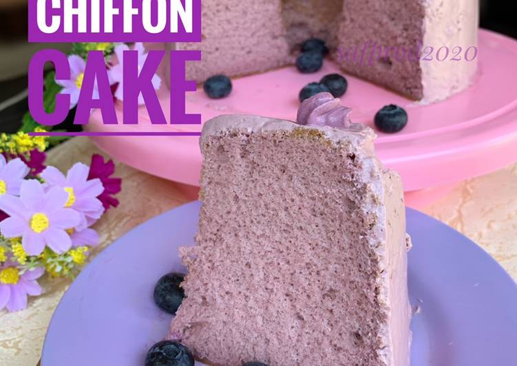 Blueberry Yoghurt Chiffon Cake