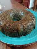 Budín de espinaca, cebolla de verdeo y harina de salvado