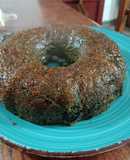 Budín de espinaca, cebolla de verdeo y harina de salvado