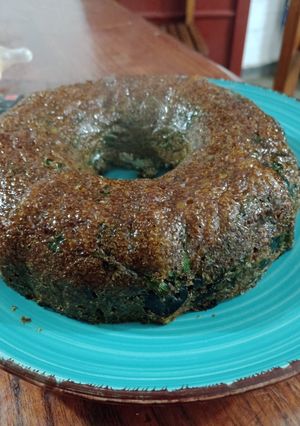 Una foto de Budín de espinaca, cebolla de verdeo y harina de salvado