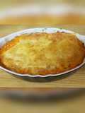 Pastel de papas y camotes vegetariano con lentejas