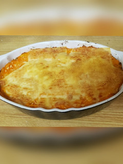 Una foto de Pastel de papas y camotes vegetariano con lentejas