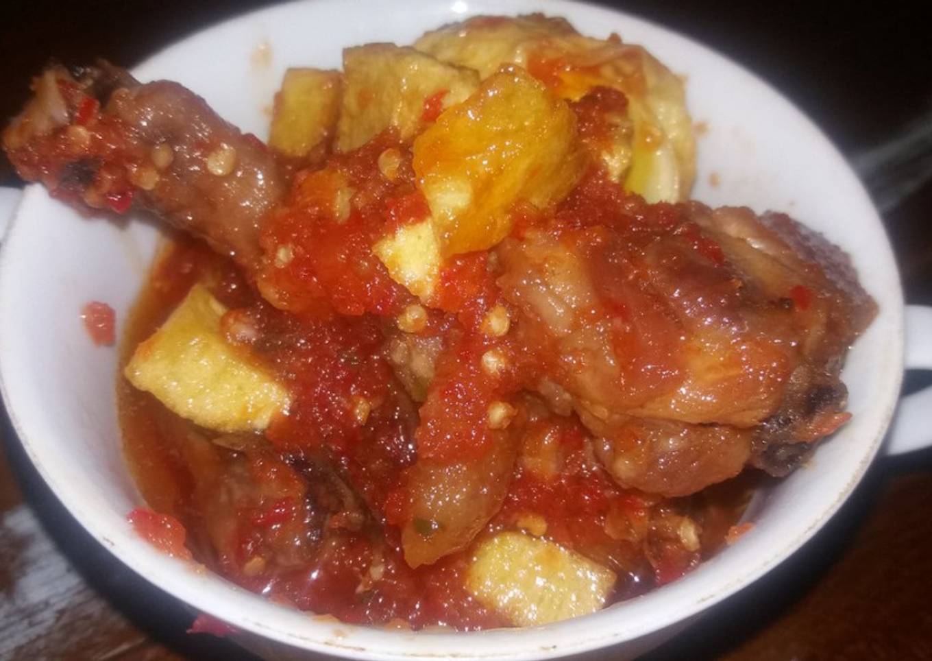 Ayam Balado pakai kentang