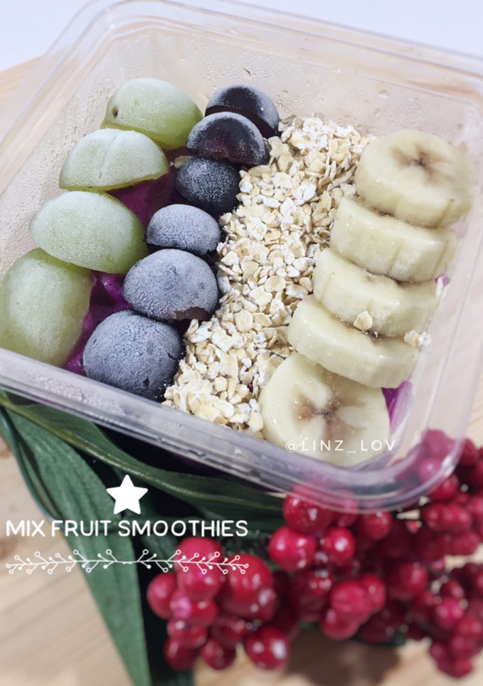 Foto resep Mix fruit Smoothies - ice cream kekinian - menu sarapan sehat