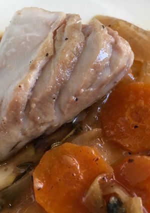 Una foto de Bonito en escabeche a baja temperatura