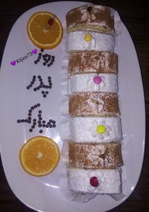 عکسی از دستور شیرینی رولت