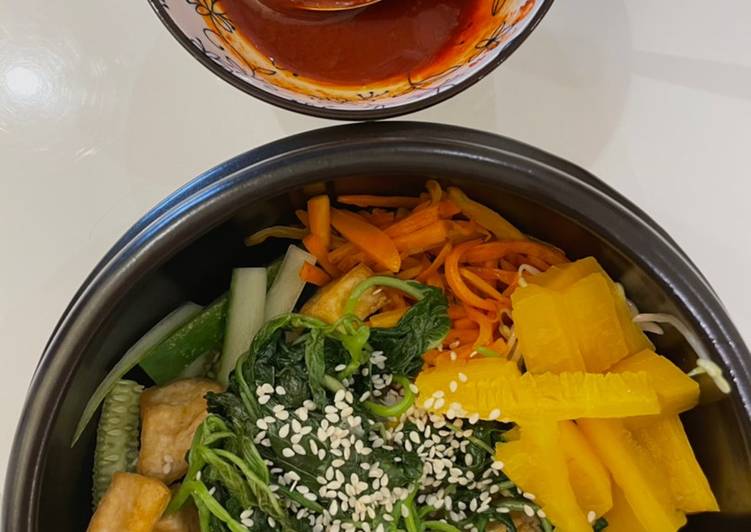 Resep Terbaik Vegan Bimbimbap 🇰🇷 (healthy version) Ala Warteg