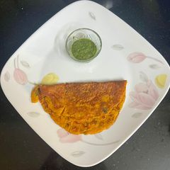 A picture of Tomato 🍅 Omelet (Eggless Omelet).