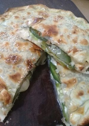 Una foto de Tarta súper fácil de zapallitos y queso