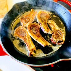 A picture of Pan Seared Lamb Chops.
