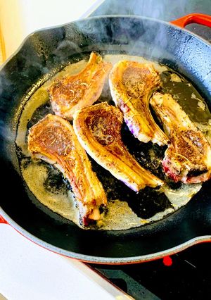 A picture of Pan Seared Lamb Chops.