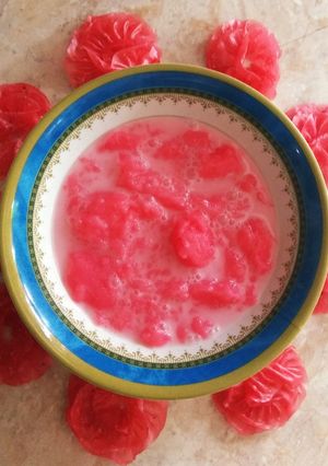 Foto resep Bubur sumsum rasa strawberry