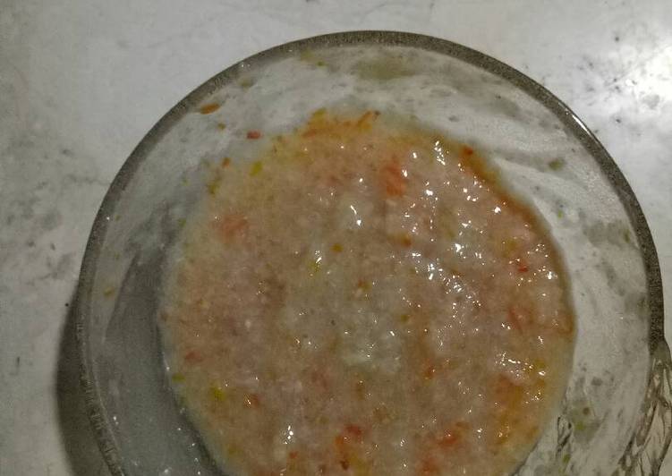 Cara membuat Bubur ikan salmon Sederhana dan Mudah Dibuat