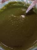 Puré de espinacas y guisantes