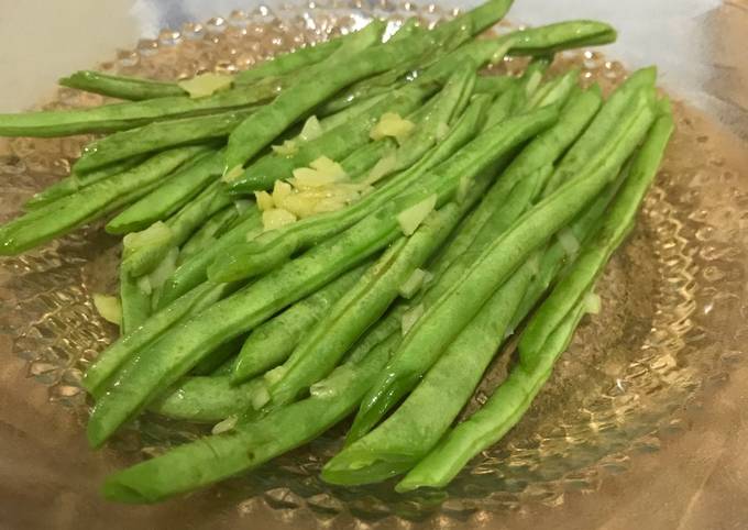 Standar Resep buat Baby Buncis Cah Bawang Putih yang sesuai selera