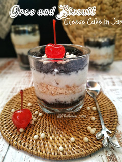 Foto resep Oreo and Biscuit Cheese Cake in Jar